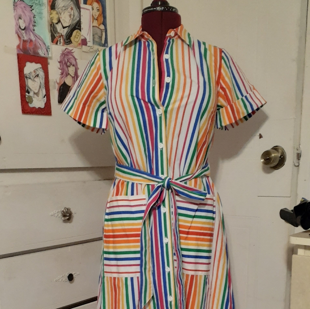 Christopher John Roger's Rainbow dress NWTS Sz2